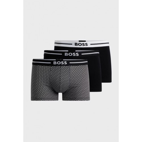 Boss ανδρικά boxers 3pack, κανονική γραμμή 95%cotton 5%elastane 50517836 962